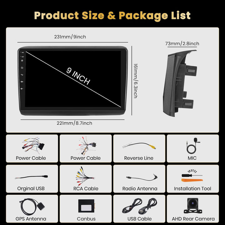 Hikity 8 core 4+64G Android 15 Autoradio für FIAT DUCATO 2010/Citroen Jumper/Peugeot Boxer， 9" Bilds