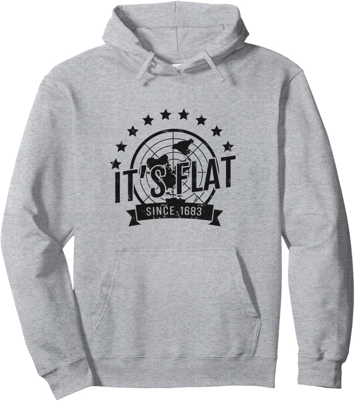 Flache Erde Retrokarte Wissenschaftliche Verschwörung Pullover Hoodie