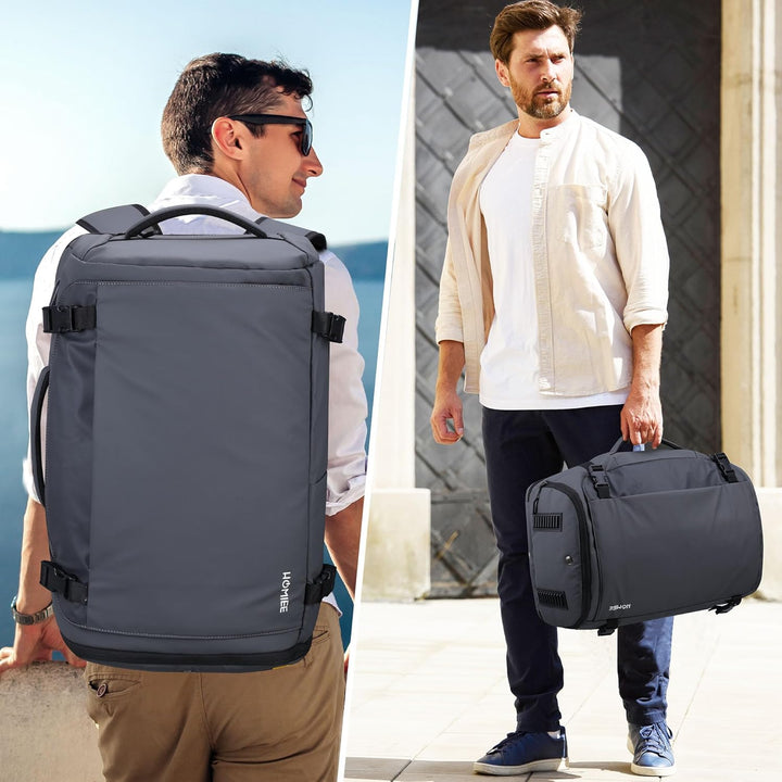 HOMIEE Reiserucksack 40L Grosser Rucksack Herren Wasserdicht 15.6-17.3 Zoll Laptoprucksack Handgepäc