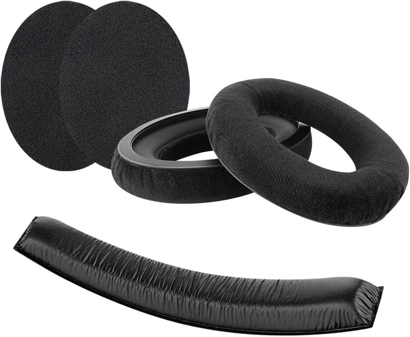 Geekria QuickFit Velour Ersatz-Ohrpolster + Ersatz Stirnband Pad für Kopfhörer Senheiser HD380 PRO,