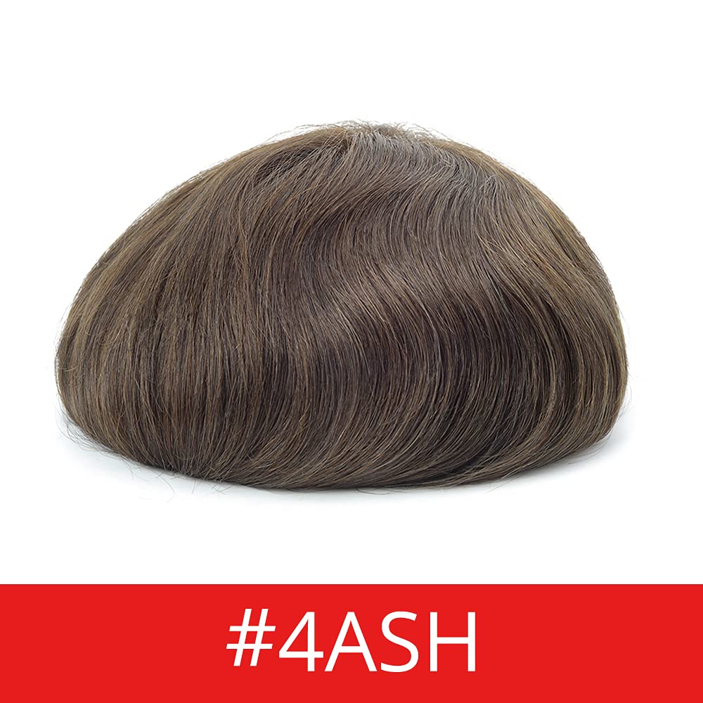 Lordhair Perücke Männer,Realität Toupet, 0,08 mm Dünne Leder Basis 20 * 25 CM Leichtes Haarersatzsys