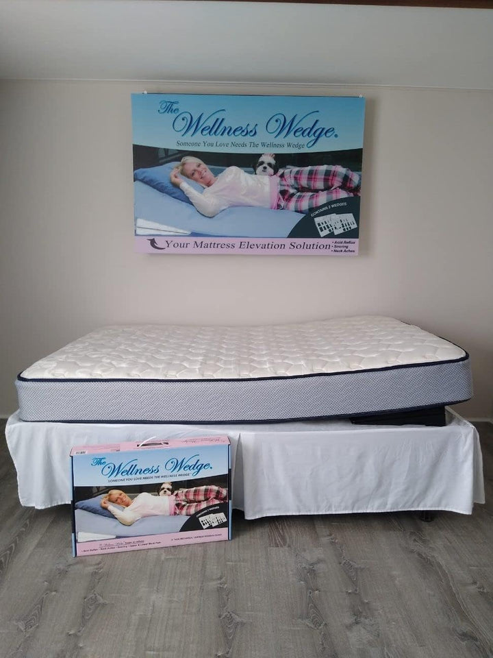Your Mattress Elevation Solution From 3 To 6 Inches of Elevation Bed Wedge 2 Pack by Wellness wedge