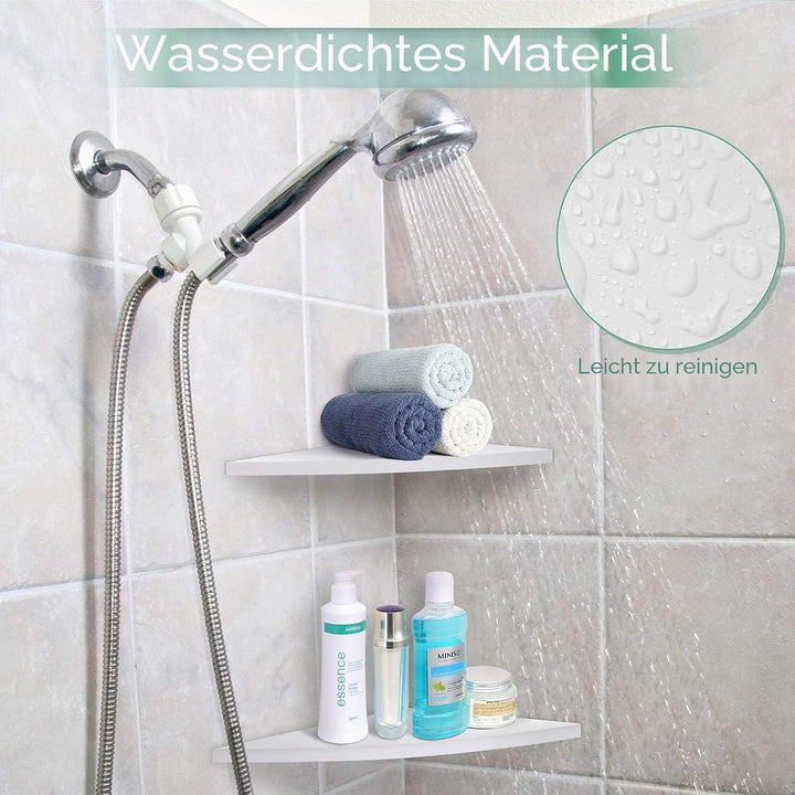 Eckregal Weiss, 3 Stück Wandregal Eckwandregal Bücherregale Schwimmendes Wand-Lagerregal Schwimmend