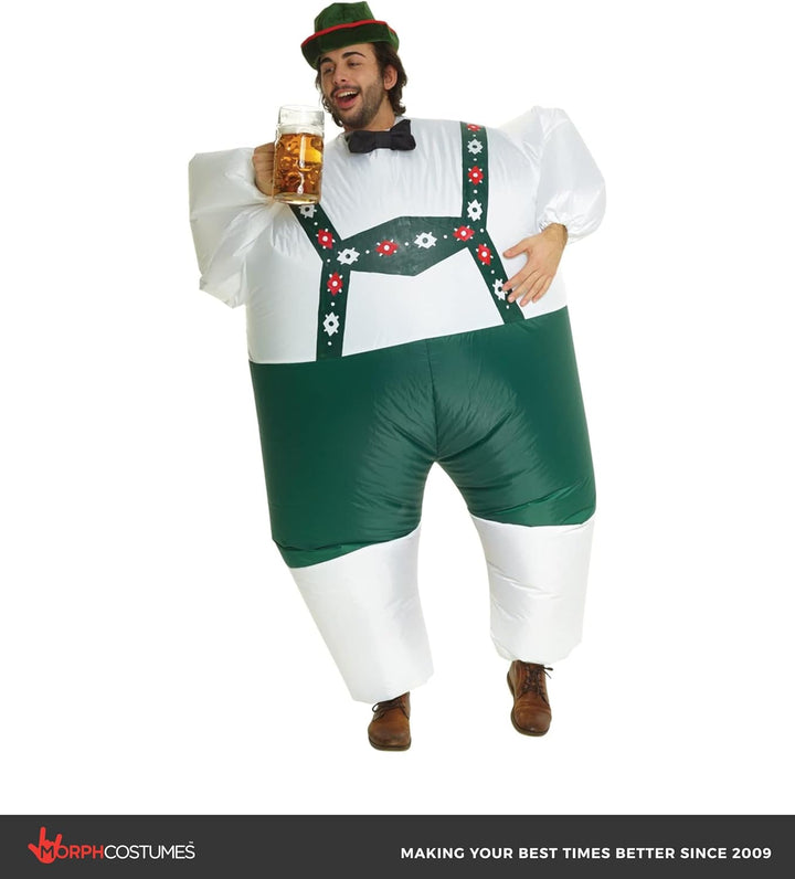 Morph Aufblasbares Lederhosen Kostüm für Erwachsene, Megamorph - Einheitsgrösse Lederhosen Erwachsen