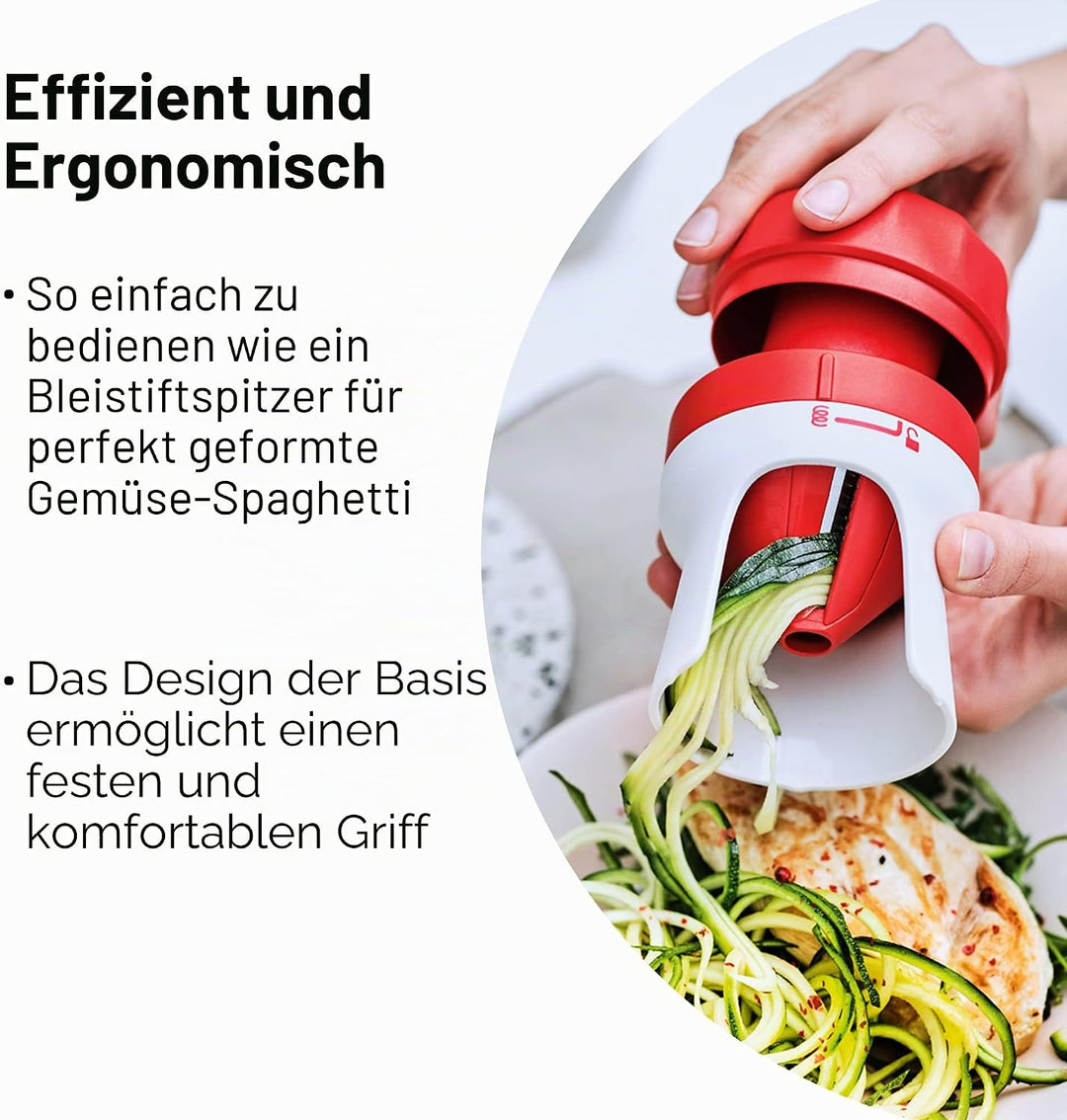 Tupperware Junior Spiralschneider - Gemüse zu Spaghetti Schneiden Zucchini Karotten Gurken - Kompakt