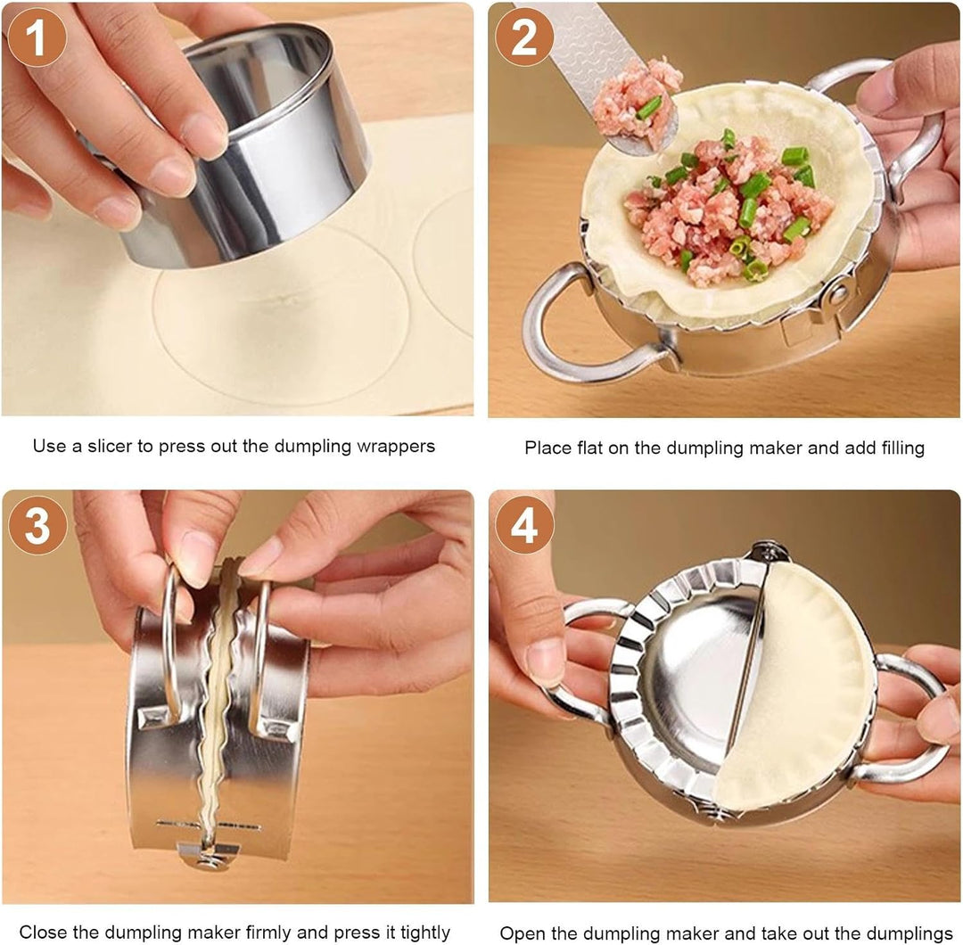 8 Stück Ravioli Former Dumpling Maker Set Teigtaschenformer Edelstahl Empanadas Maker Tortellini Mau