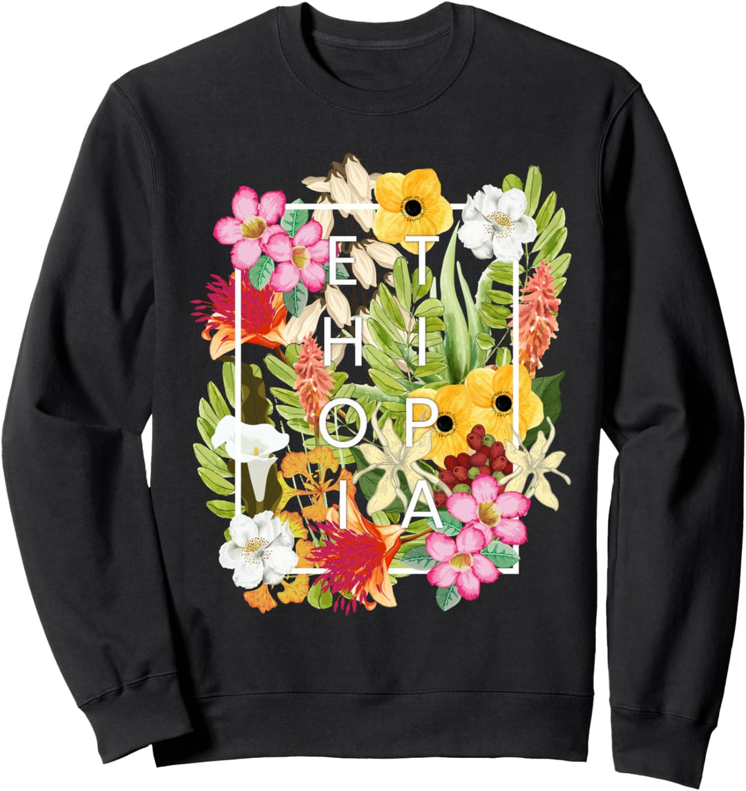 Blumen von Äthiopien Wortkunst - Äthiopischer Stolz Sweatshirt