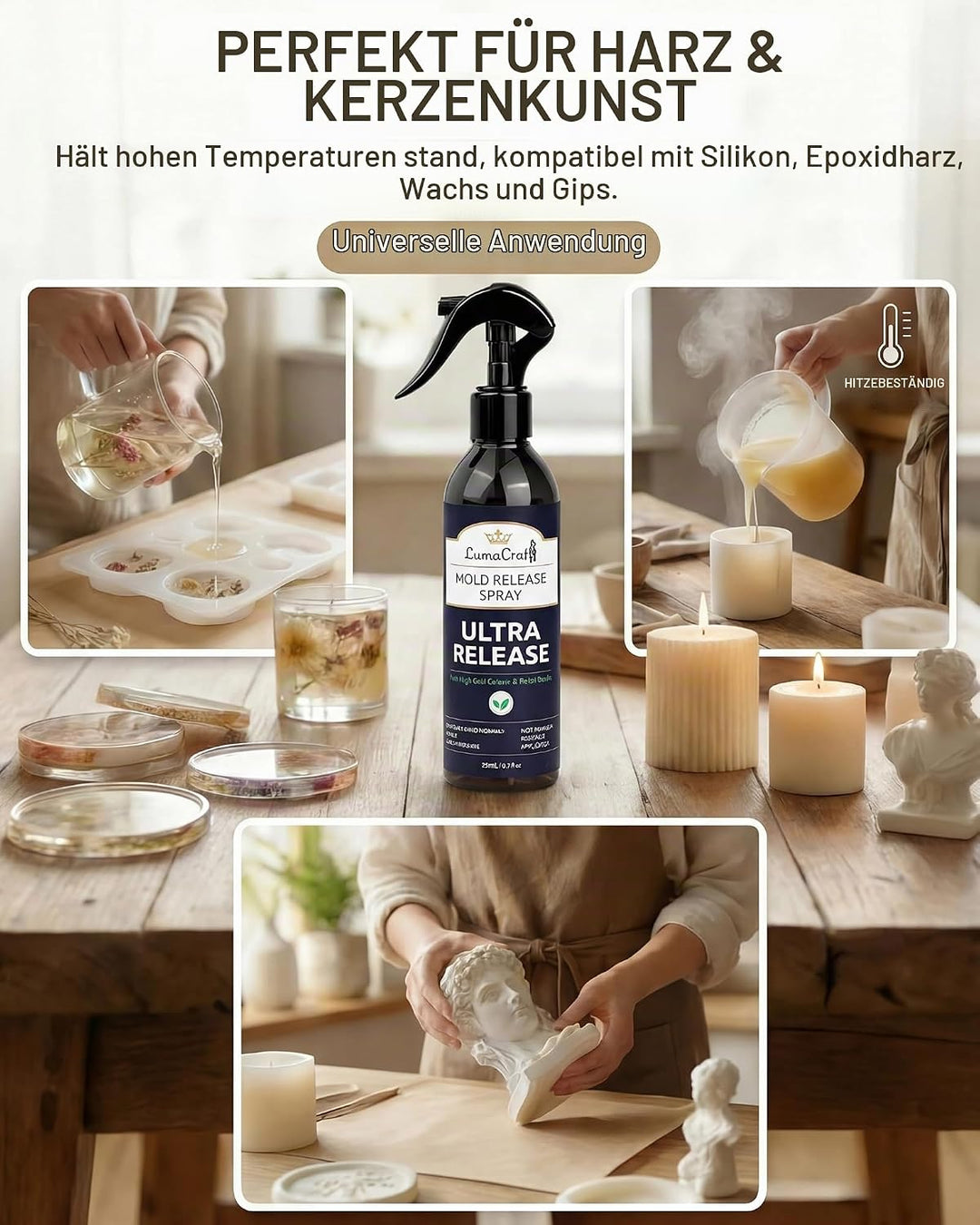 LumaCraft Silicone Trennmittel Spray für Silikonformen, professionell für Guss &amp; Skulptur, schnelltr