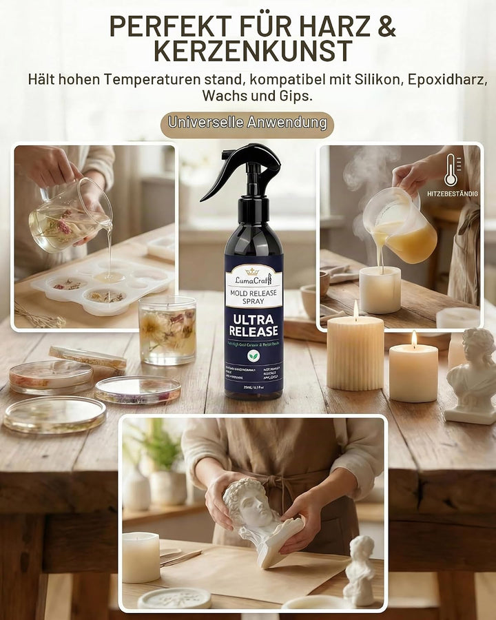 LumaCraft Silicone Trennmittel Spray für Silikonformen, professionell für Guss &amp; Skulptur, schnelltr