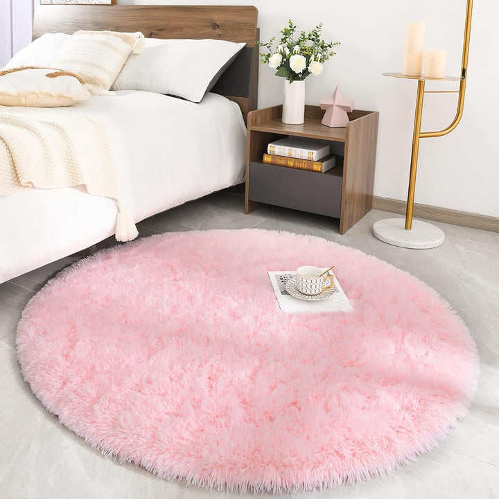 Teppich Rund Wohnzimmer Hochflor Teppiche Langflor Wohnzimmerteppich für Wohnzimmer Flauschiger Tepp
