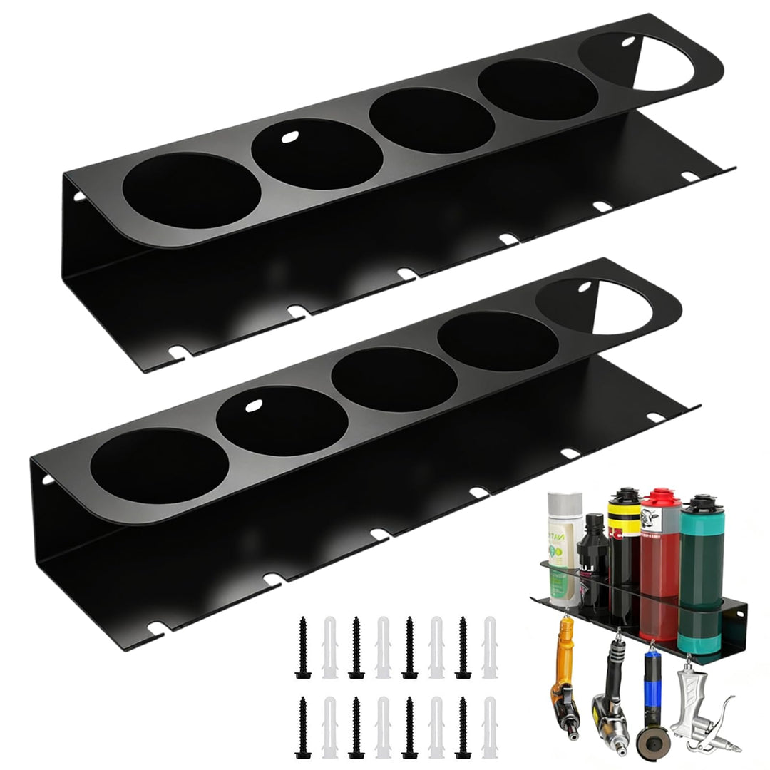 Dosenhalter für Sprühflaschen, 2 PCS Spraydosenhalter Sprühflaschenregal mit 5 Löchern und 6 Schlitz