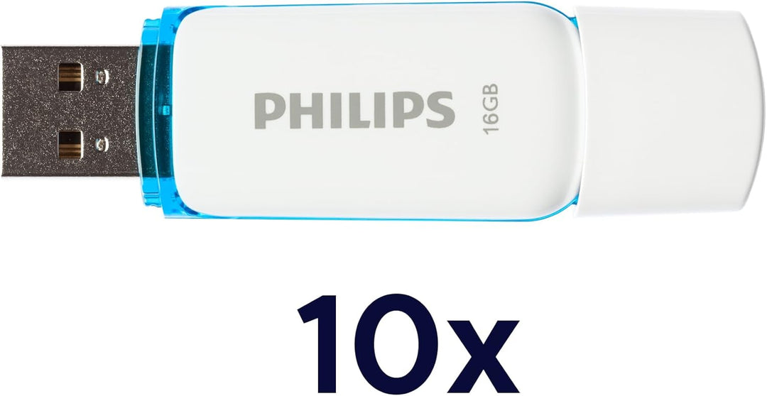Philips Snow Edition 2.0 USB-Flash-Laufwerk USB-Stick 10x 16GB für PC, Laptop, Computer Data Storage