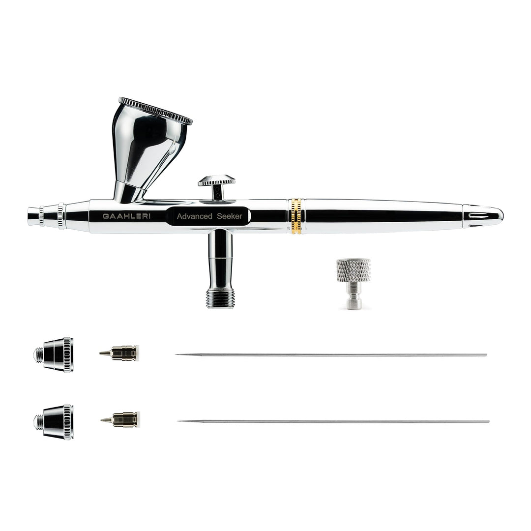 Gaahleri Airbrush Seeker Series, Dual-Action-Schwerkraftzufuhr mit 6-K-Schnellwechseldüse, 0,3 & 0,5