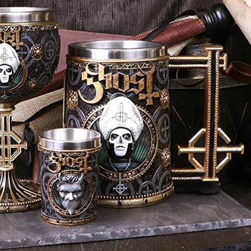 Nemesis Now Iron Tankard Merchandise Ghost Papa Emeritus Iii Meliora Gold, Ghost Papa Emeritus Iii M