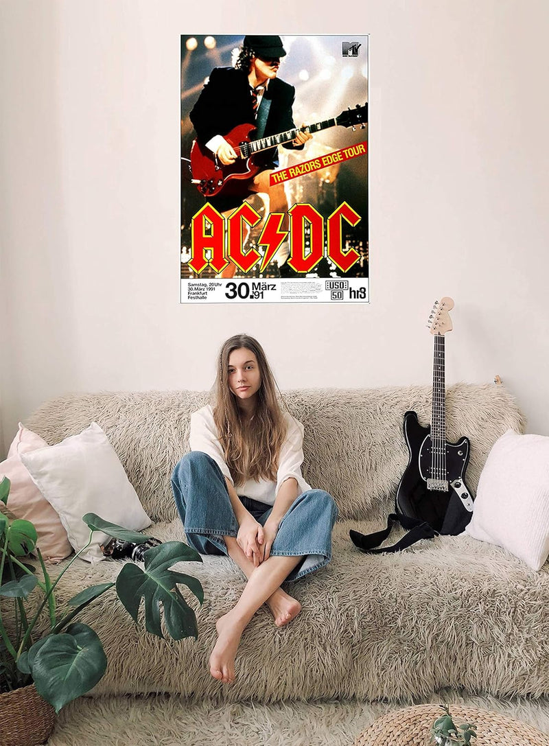 AC/DC - Razors Edge, Frankfurt 1991 » Konzertplakat/Premium Poster | Live Konzert Veranstaltung | DI