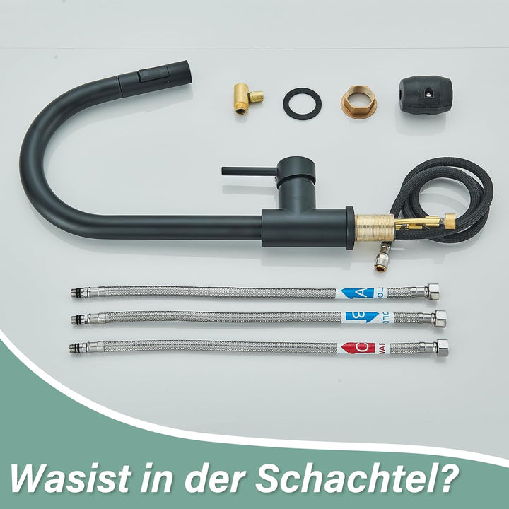 Niederdruck Armatur Küche Schwarz Wasserhahn Küche Niederdruck Küchenarmatur Mischbatterie mit Braus