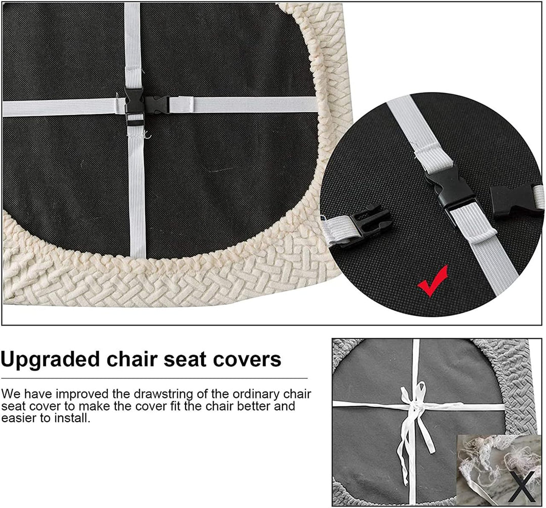 LANSHENG Stuhlbezug Sitzfläche Waschbarer Stretch Wasserdicht Jacquard Bezug für Stühle Esszimmerstu