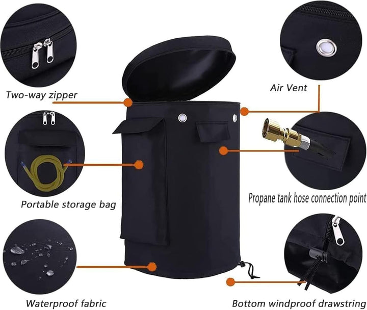 Propanabdeckung - wasserdichte 600D Oxford Tank Abdeckung - Wetterfester Ersatzhalter Für Anhängergr