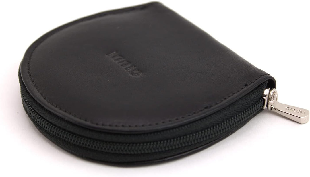 GIUDI Unisex Geldbörse aus echtem Rindsleder, Made in Italy Schwarz, Schwarz