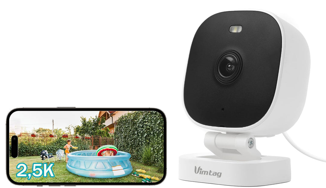 Vimtag 4MP Kamera Überwachungs Aussen, IP66 Wasserdicht, Überwachungskamera Aussen/Innen mit Farbige