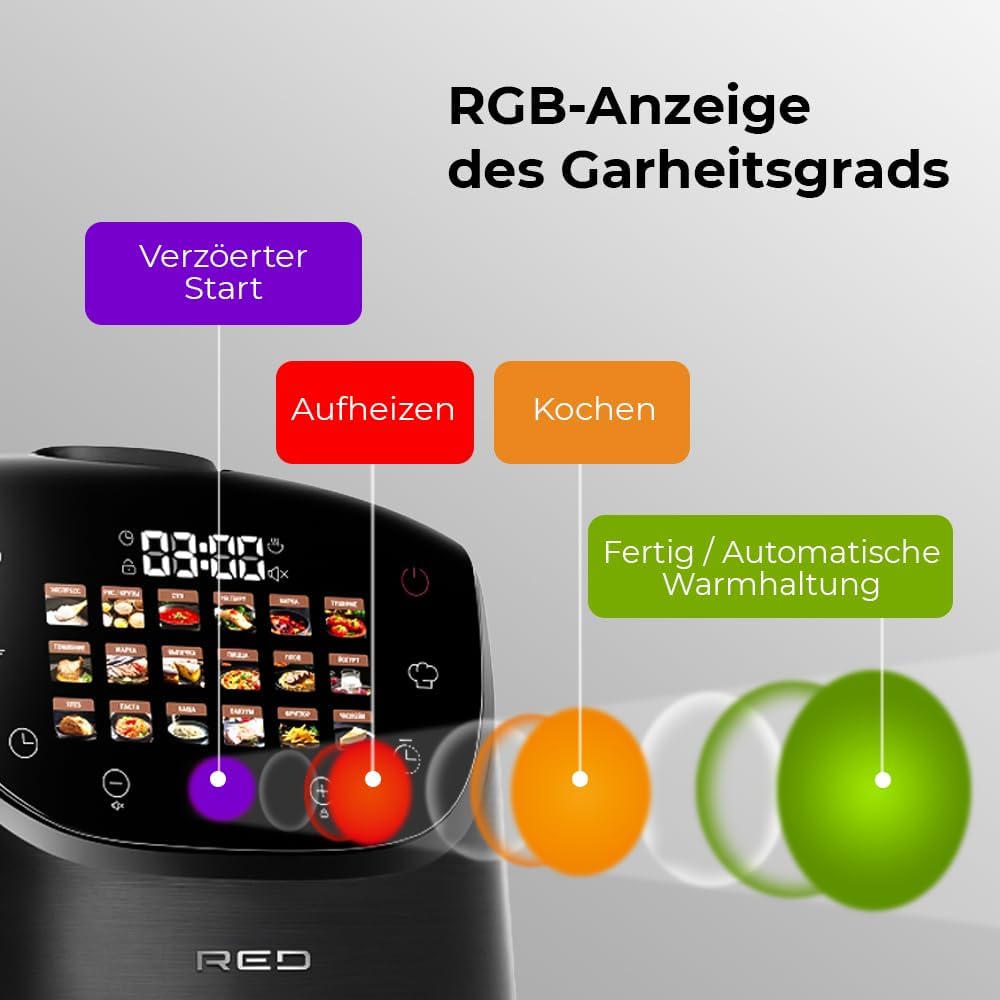 Multikocher RED COLORSENSE - MC200 DE, (Deutsch) 5L