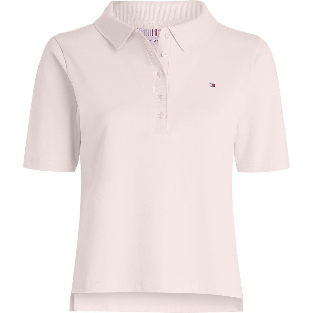 Tommy Hilfiger Damen Poloshirt Kurzarm Regular Fit S Whimsy Pink, S Whimsy Pink