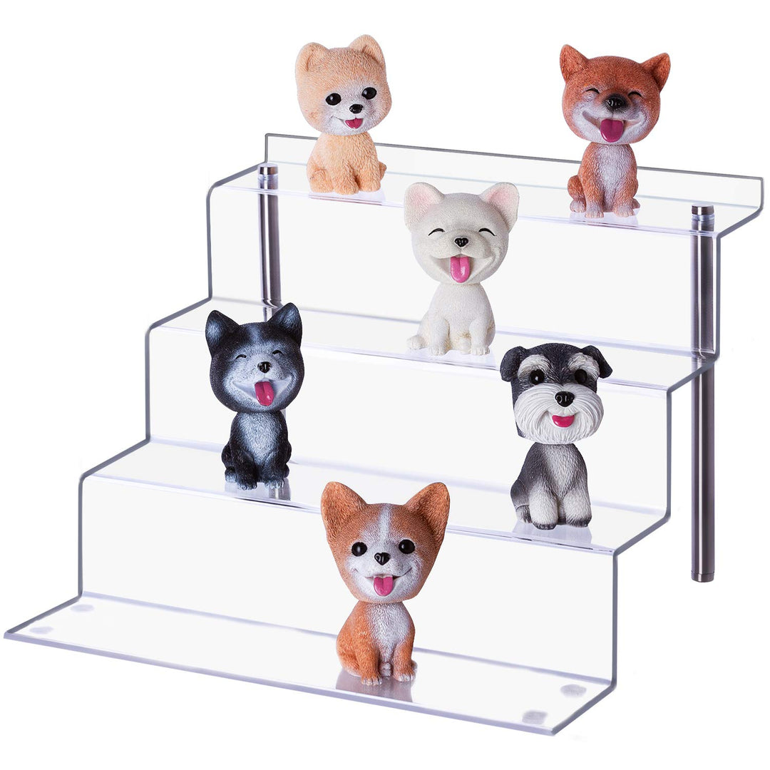 LileZbox Acryl-Display-Riser-Regal für Pops-Figuren, klarer grosser 4-Stufen-Display-Ständer zum Prä