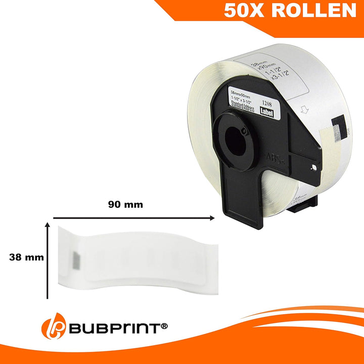 50 Etiketten kompatibel als Ersatz für Brother DK-11208 DK11208 für P-Touch QL1050 QL1060N QL500BW Q