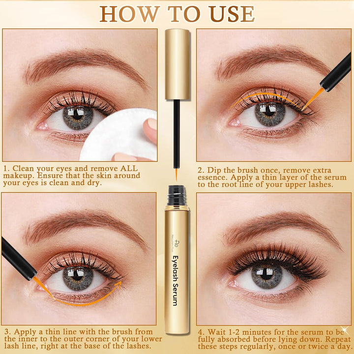 Wimpernserum Wimpern Wachstum Lash Serum: Fortgeschrittene Formel Eyelash Serum ohne Hormone für Wim