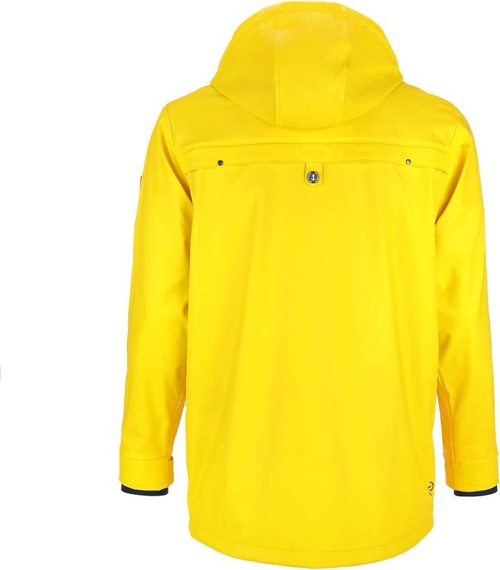 Dry Fashion Herren PU-Parka Lübeck - Regenjacke Herren Wasserdicht Winddicht Reissverschluss Outdoor