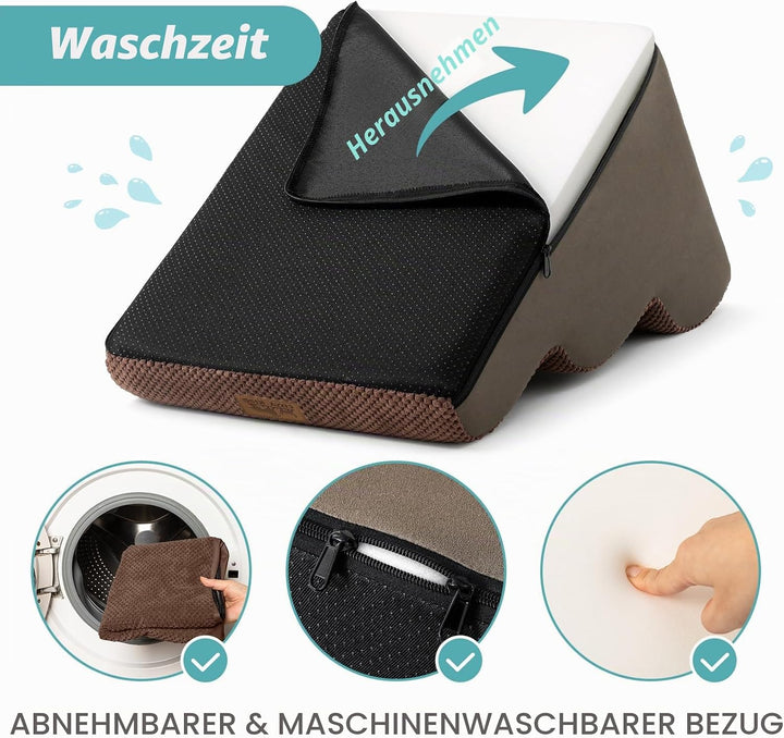 COZY KISS Hundetreppe für Kleine Hunde 40cm, Haustiertreppe für Couch aus Hochdichtem Schwamm, Hunde
