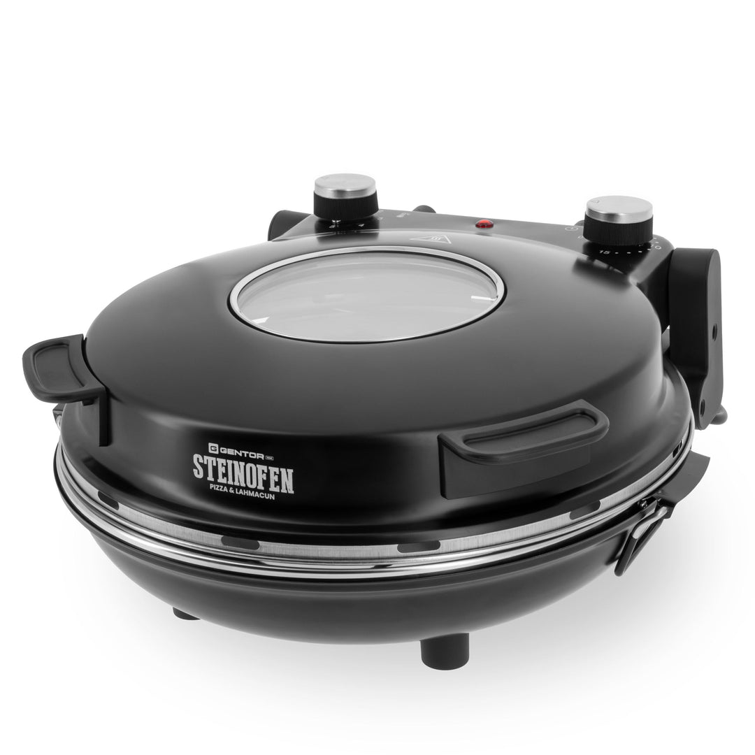 Pizzaofen Pizzamaker Elektrisch mit Pizza-Stein, Leistung 1200 WATT, bis zu 400°C, Steinofen Pizzama
