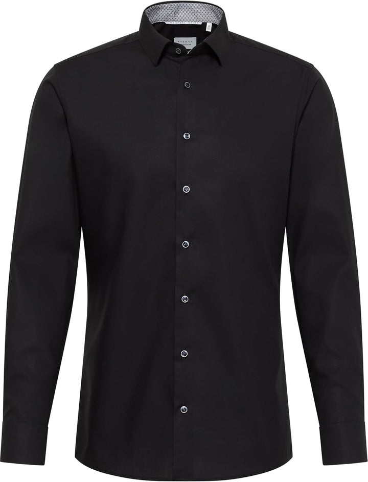 ETERNA Herren Original Shirt Slim FIT 38 *_Schwarz(39)_*, 38 *_Schwarz(39)_*