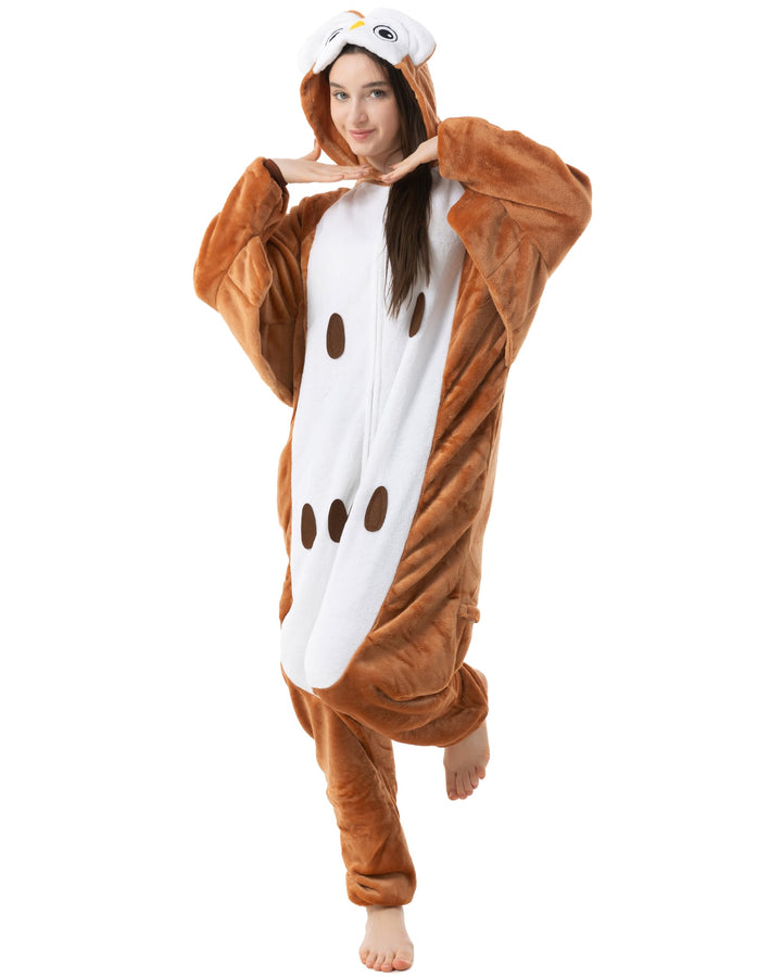 Katara 1744 (30+ Designs) Vogel-Kostüm Eule, Unisex Onesie/ Pyjama-Qualität für Erwachsene & Teenage