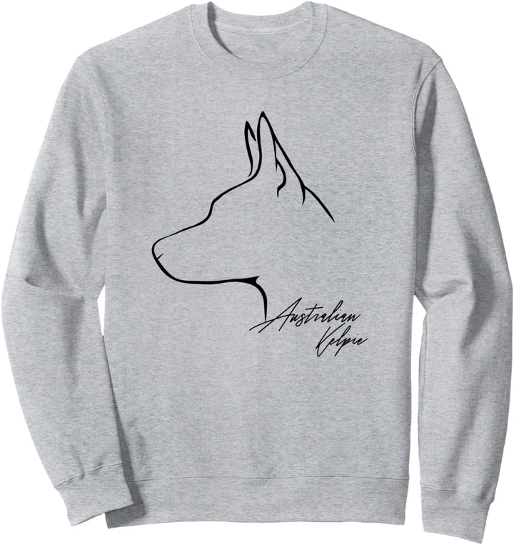 Wilsigns Australian Kelpie im Profil Hund Geschenk Hunde Sweatshirt