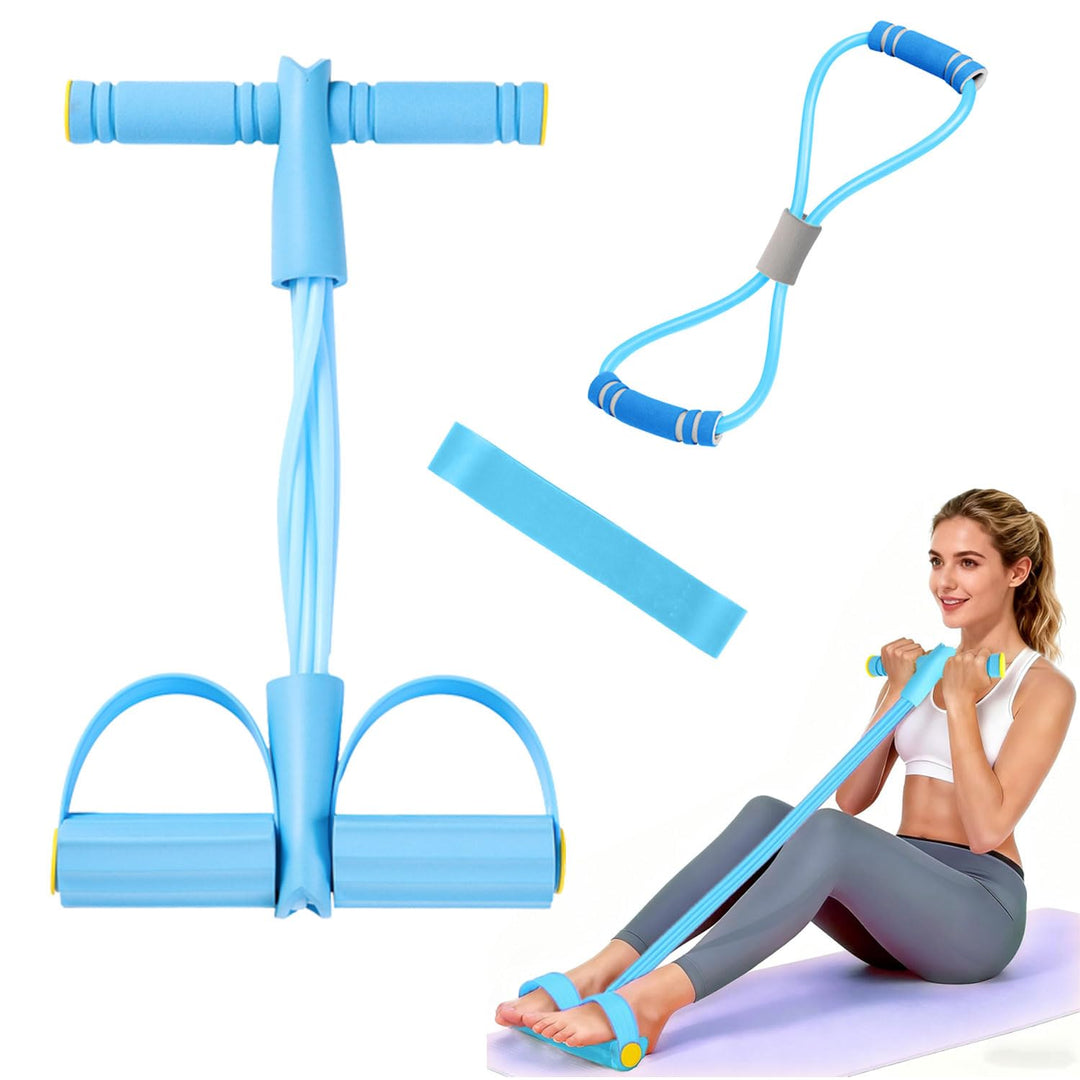 JDCMEI Bauchtrainer, Multifunktionales Spannseil mit Rückentrainer & Fitnessbänder, Sit-Up Trainings
