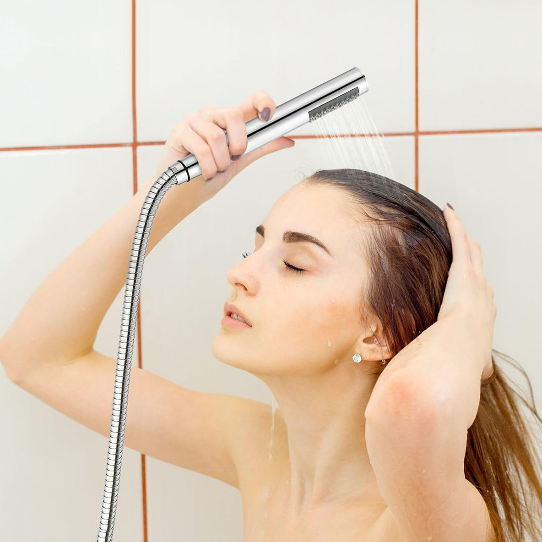 Handbrause Komplett aus Metall, Hochdruck-Duschköpfe von Voolan, Einfache Handbrause aus Chrom mit T
