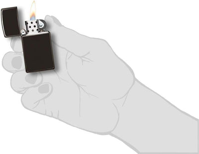 Zippo Feuerzeug Slim Ebony, 041689281236, Slim Ebony