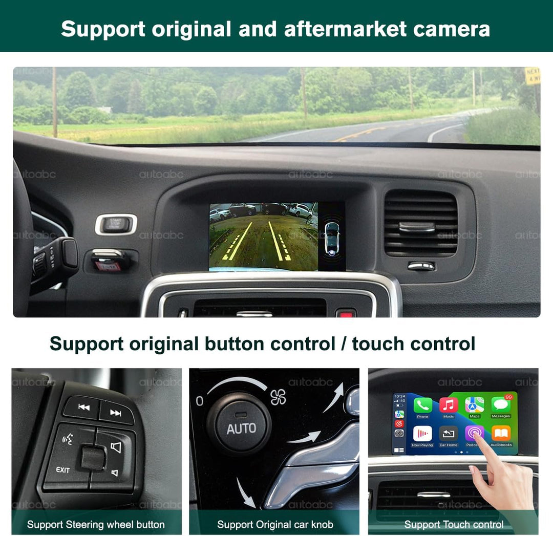 Kabellos CarPlay/Android Auto Modifikation für Volvo XC60 V40 V60 S60 S90 2015-2019 AirPlay Mirror L
