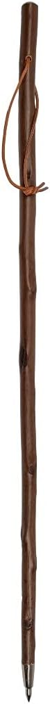 Stock-Fachmann Wanderstock Marschierer Kastanie mit Lederschlaufe, Braun, M