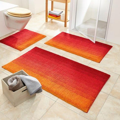 Dyckhoff Badteppich Colori, Rot, 70 x 120 cm, 100% Bio Baumwolle, GOTS 70 x 120 cm Rot, 70 x 120 cm