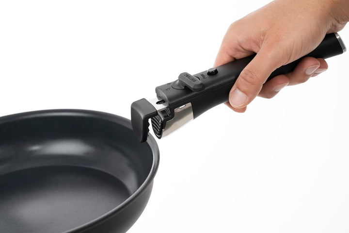 ZWILLING Unlock Bratpfannen-Set 3-tlg. (24, 28 cm + Griff) mit Keramikbeschichtung, Abnehmbarer Grif