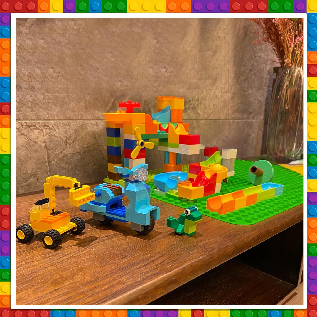 grosse Platte Kompatibel mit Lego Duplo, 38 x 38cm grundplatte, Konstruktionsspielzeug für Mädchen u