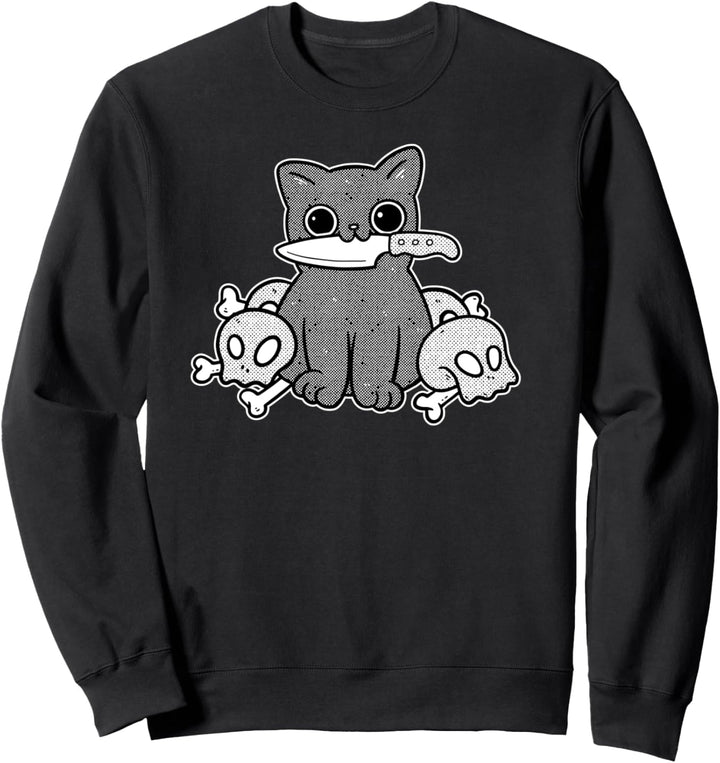 Anime Kawaii Cat Soft Goth Gothic Pastel Goth Emo Sweatshirt