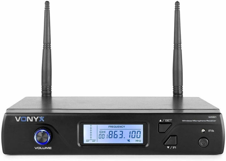 VONYX WM61 kabelloses Mikrofon und Empfänger - 16 UHF-Kanäle