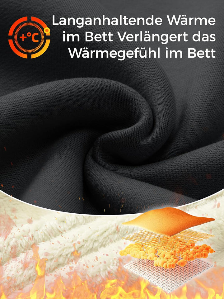 MOVE BEYOND Sweatjacke Damen mit Kapuze Zipper Hoodie Fleecejacke Gefüttert Warme Winterjacke mit Re