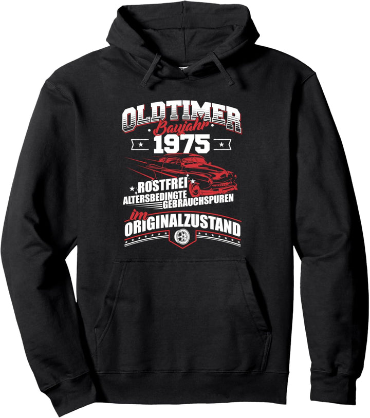 Oldtimer Baujahr 1975 Jahrgang Geburtsjahr Geburtstag Pullover Hoodie