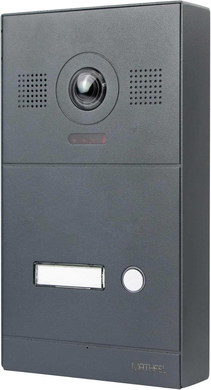Mathfel 2-Draht IP Video-Türsprechanlage mit Türöffner – Full-HD Kamera, 7" Monitor & App-Steuerung