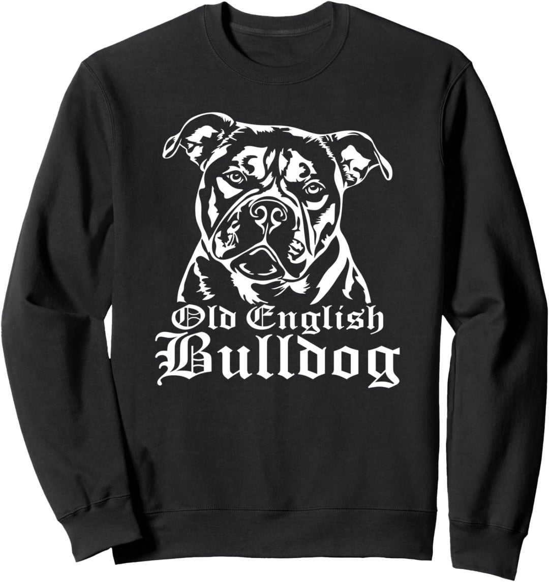 Old English Bulldog OEB Hund Hundeportrait Wilsigns Sweatshirt