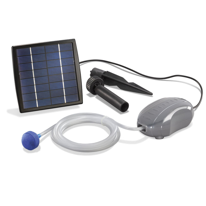 Esotec Teichbelüfter Solar AIR S, 6-9V/DC 120l/h Sauerstoffpumpe Teich, Teichpumpe, Luftpumpe Garten